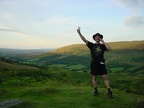 Brecon Beacons - Micha on hike near Llwelyn-y-Celyn YHA