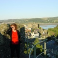 Conwy - mum on town walls