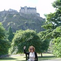 Scotland Edinburgh - mum with castle