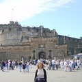 Scotland Edinburgh - Mum in front of the castle
