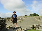Hadrians Wall - Micha in front of foundations