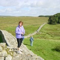 Hadrians Wall - Housesteads - mum on the wall