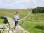 Hadrians Wall - Housesteads - mum on the wall