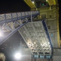 Tower Bridge opening at night