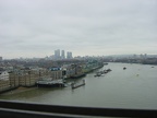 Views from the top of Tower Bridge - downriver onto Docklands