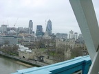 Views from the top of Tower Bridge - onto Tower of London