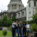 The uni gang - FiSH, Paul, Scott, Micha, and Mark - in front of St. Pauls