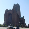 The bike outside the Liverpool cathedral
