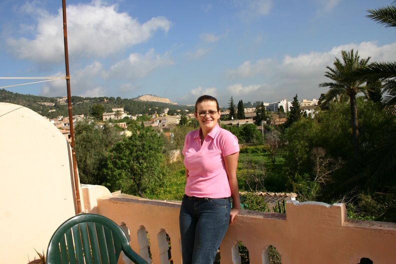 Olga on the balcony