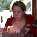 Katie blowing out birthday candles
