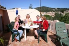 The gang enjoying lunch - Sonjia, Micha, Olga, Marcus, and Katie