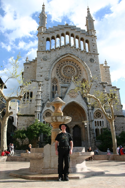 Micha in front of Soller Cathedral