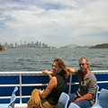 Julie and Dad in front of Sydney Skyline