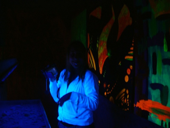 7 - Rachel under a black light