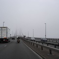 Fog on the Forth road bridge