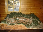 model of the railway track layout