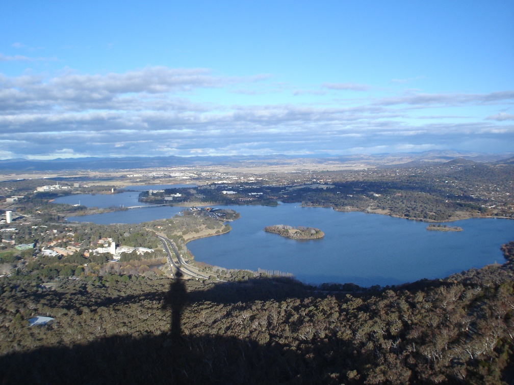 view from the top of Canberra's TV Tower