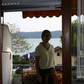 At the end of the first day of the holiday - arrival at Lake Constance!
Dani on the verandah looking out over the lake.