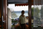 At the end of the first day of the holiday - arrival at Lake Constance!
Dani on the verandah looking out over the lake.