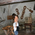 Dani checking out the torture chamber
