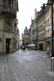 An old-fashioned shopping alley in Constance