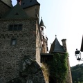 Looking up at the outer walls of Burg Eltz