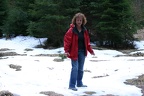 Mum playing in the snow