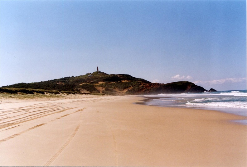 Driving towards Cape Moreton lighthouse.