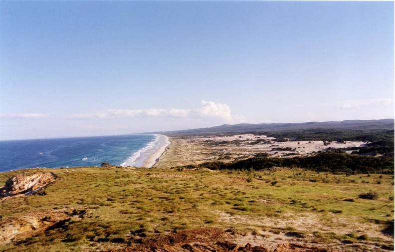 Looking out over the main beach of Moreton.