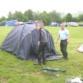 Setting up the tents