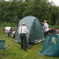 Setting up the tents