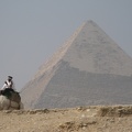 Picture 048.jpg Tourist Police Officer in front of the Pyramid of Chefren on the Giza Plateau