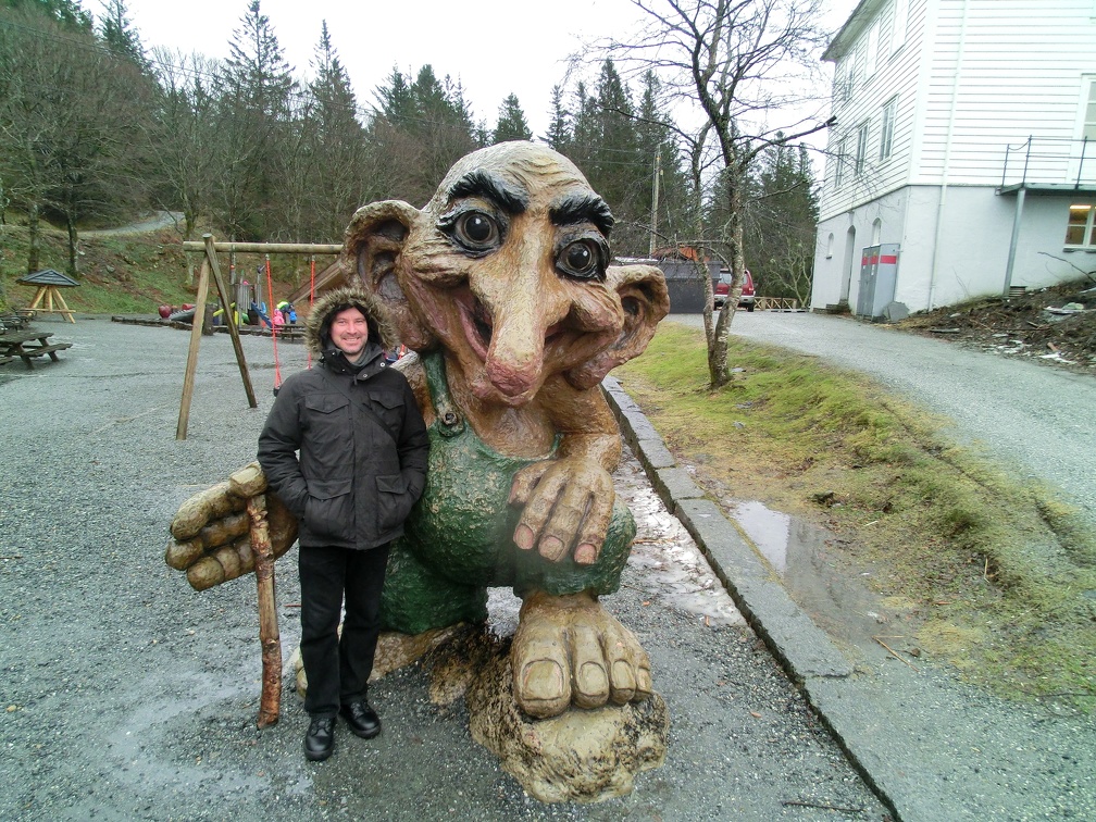 Micha with a giant Troll