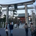 Stone tori gate in front of ? shrine.