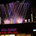 Water, light, and music show in front of Kyoto station.