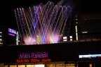 Water, light, and music show in front of Kyoto station.