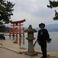 Micha in front of torii gate.