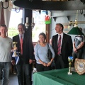 Skipper Pete won the trophy for the smallest yacht in attendance!