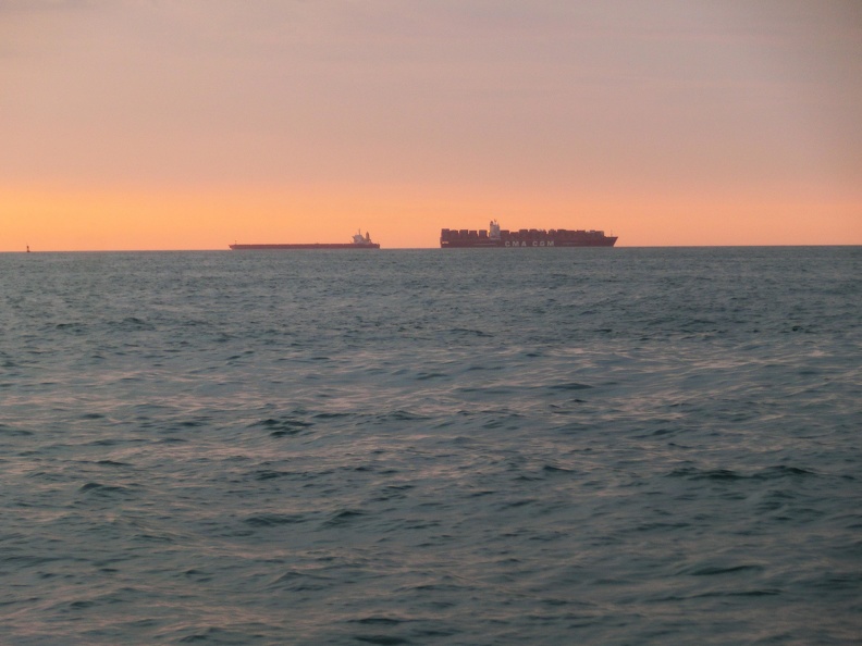 Large shipping in the English Channel.