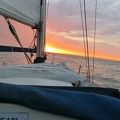 Sailing into the sunset, homeward bound for Old Blighty.