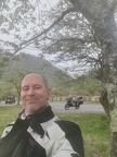 Rainy afternoon snack under a tree at Lake Haruna