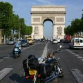 On the way to work - quick stop in front of the Arc de Triomphe!